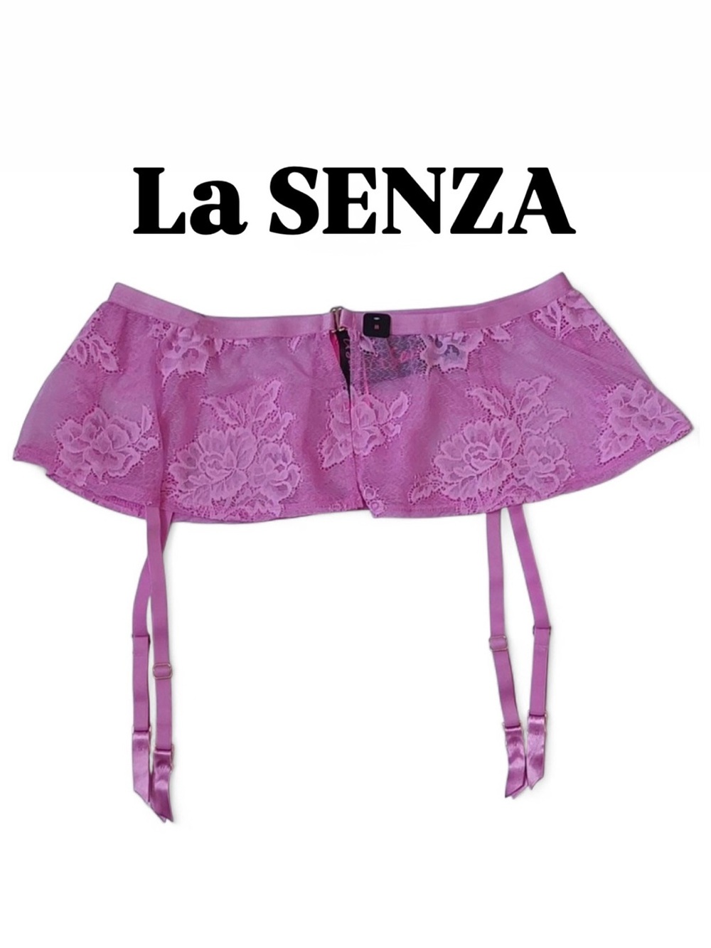 BNWT La SENZA Pink Lace Garter Skirt Lingerie
